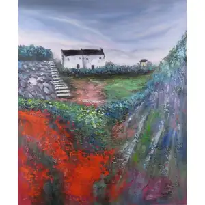 Spirit House Canvas Wall Art 24x20 Cultural Contemporary Decorative Home Decor