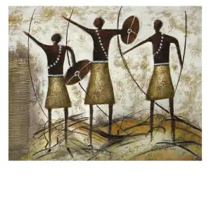 Three Brave Men Canvas Wall Art 20x24 Figurative Contemporary Decorative Home Decor