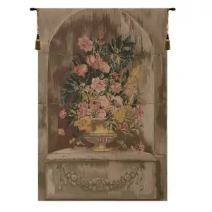 Bouquet Niche French Tapestry Wall Hanging 58x44 Inch Cotton Jacquard Woven Wall Tapestry
