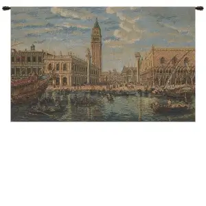 Alessia Cara Venice Rialto Ponte di Tapestry Wall Hanging 13 x 21 in Jacquard Woven Venice Canal Wall Art
