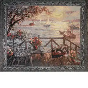 Treasures of the Sea Fine Art Tapestry Wall Hanging 35x42 Inch Cotton Jacquard Woven Wall Tapestry