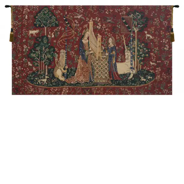 The Lady and the Organ II Tapestry Wall Art