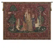 The Lady and the Organ II with Border Tapestry Wall Art