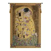 The Kiss (Yellow) Tapestry Wall Art