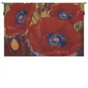 Three Poppies Tapestry Wall Art
