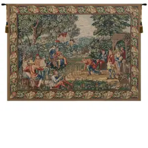 Game of Skittles Belgian Tapestry Wall Hanging 34x46 Inch Cotton Jacquard Woven Wall Tapestry