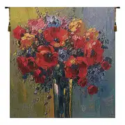 Coquilicots by Pejman Belgian Wall Tapestry