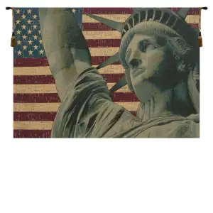 Frédéric Auguste Statue of Liberty Tapestry Wall Hanging 24 x 38 in New York Landmark Jacquard Woven Wall Art