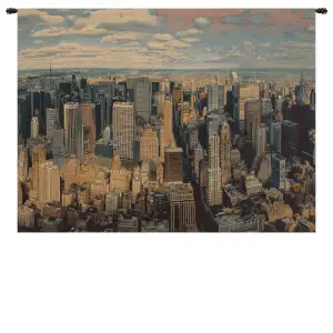 Alberto Passini A New York Day Tapestry Wall Hanging 24 x 36 in NYC Cityscape Jacquard Woven Wall Art Home Decor