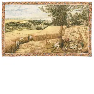 The Harvesters Belgian Tapestry Wall Hanging 25x43 Pieter Bruegel Harvest Scene Renaissance Jacquard Woven Wall Art Home Decor