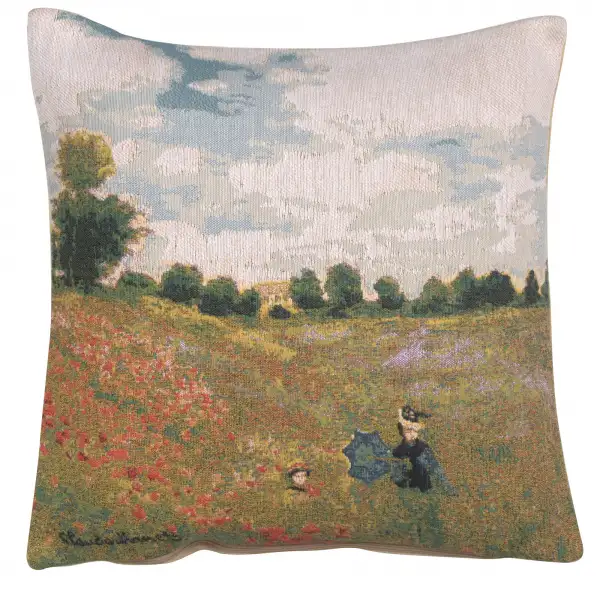 Monet's Poppy Field European Cushion Covers