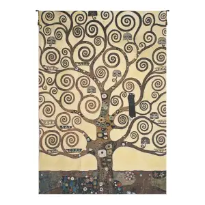 Gustav Klimt Lebensbaum Tree of Life Vintage Tapestry Wall Hanging 38 x 26 Art Nouveau Botanical Jacquard Woven Wall Art