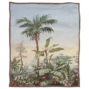 Bananier French Tapestry 44x30 Tropical Banana Tree Botanical Jacquard Woven Wall Hanging Exotic Home Decor