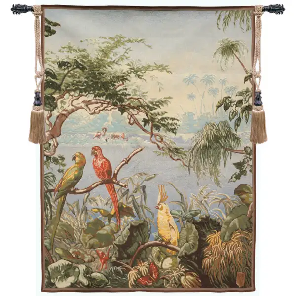 Perroquets et Flamants Roses