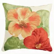 Nasturtium 2 White  European Cushion Cover