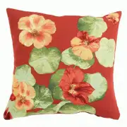 Nasturtium Red I European Cushion Cover