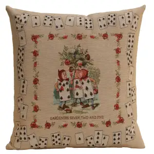 John Tenniel The Gardeners Tapestry Pillow Cover 19x19 Inch Cotton Jacquard Woven Cushion Cover