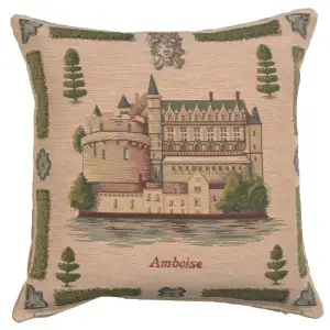 Vintage Amboise Tapestry Pillow Cover 19x19 Inch Cotton Jacquard Woven Cushion Cover