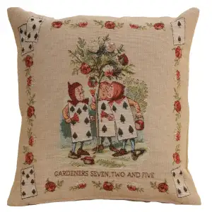John Tenniel The Garden Tapestry Pillow Cover 14x14 Inch Cotton Jacquard Woven Cushion Cover