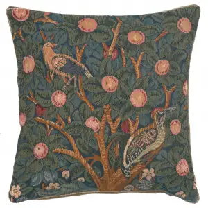 Le Pic Vert French Tapestry Pillow Cover 14x14 Cotton Jacquard Woven Cushion Cover