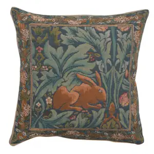 Brother Rabbit Medieval Tapestry Pillow Cover 14x14 European Cotton Jacquard Woven Cushion Cover