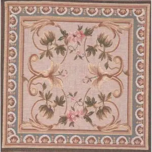 Blois Arabesques French Tapestry Pillow Cover  19x19 Inch Cotton Jacquard Woven Cushion Cover
