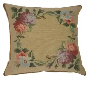 Floral Amboise I Tapestry Pillow Cover 19x19 Inch Cotton Jacquard Woven Cushion Cover