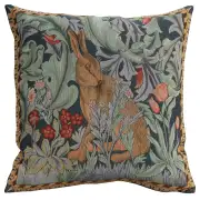Rabbit as William Morris Left Large European Cushion Cover