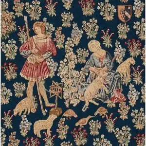 Travail De La Laine French Tapestry Pillow Cover Cotton 19x19 Inch Jacquard Woven Cushion Cover