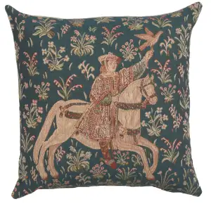 Vintage The Rider Tapestry Pillow Cover 19x19 Inch Cotton Jacquard Woven Cushion Cover