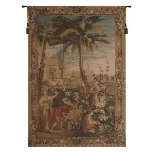 La Recolte des Ananas I Floral Tapestry Wall Hanging 88 x 58 in Jacquard Woven Pineapple Botanical Wall Art
