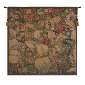 Bank of the River Seine I French Tapestry Wall Hanging 58 in. x 58 in. Jacquard Woven French Landscape Wall Art