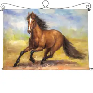 The Chase Canvas Wall Art 33x42 Equestrian Hunting Scene Decorative Home Decor