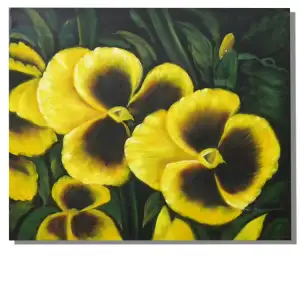 Yellow Peony Canvas Oil Painting 20x24 Floral Botanical Decorative Wall Art Home Decor
