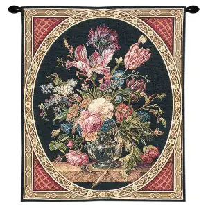 Jan Davidsz de Heem European Tapestry Wall Hanging 31x26 Inch Cotton Jacquard Woven Wall Tapestry