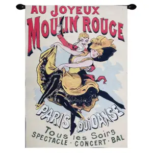 Joyeux Moulin European Tapestry Wall Hanging 25x19 Inch Cotton Jacquard Woven Wall Tapestry