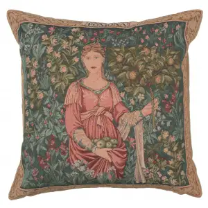 Pomona I French Tapestry Pillow Cover 19x19 inch Cotton Jacquard Woven Cushion Cover