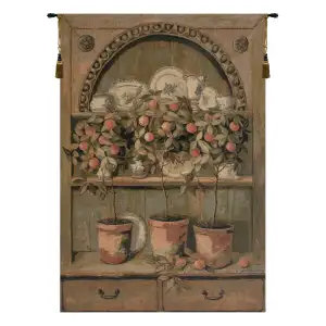 Orangerie European Tapestry 40 in. x 28 in. French Garden Architecture Landscape Jacquard Woven Wall Hanging Home Decor