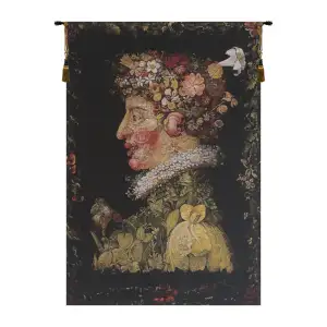 Giuseppe Arcimboldo Printemps Spring European Tapestry Wall Hanging 28x20 Inch Cotton Jacquard Woven Wall Tapestry