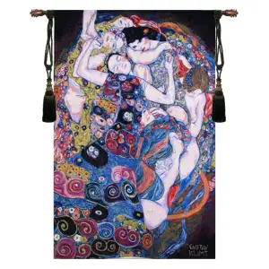 Gustav Klimt The Virgin European Tapestry Wall Hanging 40x28 Inch Cotton Jacquard Woven Wall Tapestry