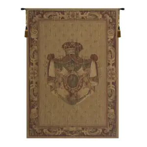 Licornes Blason European Tapestry 75 in. x 54 in. Medieval Unicorn Heraldic Crest Jacquard Woven Wall Hanging Castle Decor