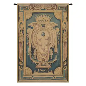 Alberto Passini Ciniglia Crest Tapestry Wall Hanging 25 x 18 in Heraldic Coat of Arms Jacquard Woven Wall Art