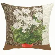 Geranium 1 White European Cushion Cover