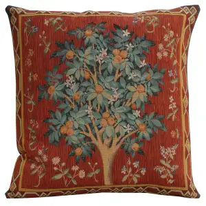 William Morris Orange Tree Large Tapestry Pillow Cover 19x19 Inch Cotton Jacquard Woven Cushion Cover