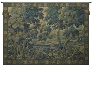 Verdure Colverts French Tapestry 60x74 Verdure Landscape Mallard Ducks Forest Jacquard Woven Wall Hanging French Country Decor