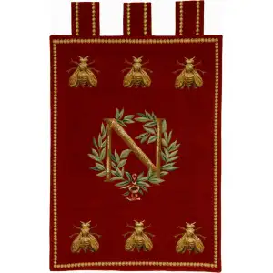 Empire French Tapestry 22x16 French Empire Historical Jacquard Woven Wall Hanging Traditional European Home Decor