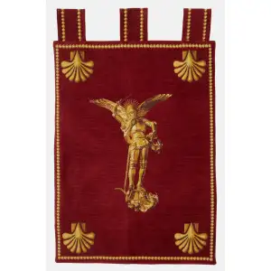 Archange French Tapestry 22x16 Archangel Religious Christian Jacquard Woven Wall Hanging Sacred European Home Decor