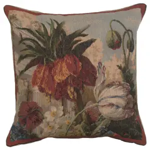 Jan Frans van Dael Fleur Exotique Tapestry Pillow Cover 19x19 Inch Cotton Jacquard Woven Cushion Cover