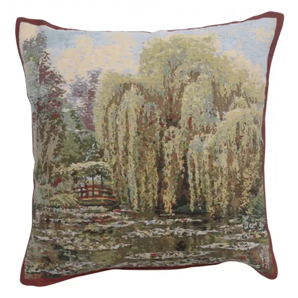 Bridge Monet's Garden Decorative Couch Pillow Cover