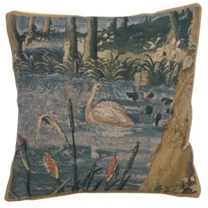 Wawel Forest Right Belgian Tapestry Pillow Cover 17x17 Inch Cotton Jacquard Woven Cushion Cover